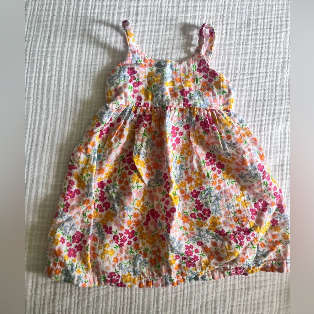 Old Navy Ditsy Floral Kids Dress - Pink and Yellow
